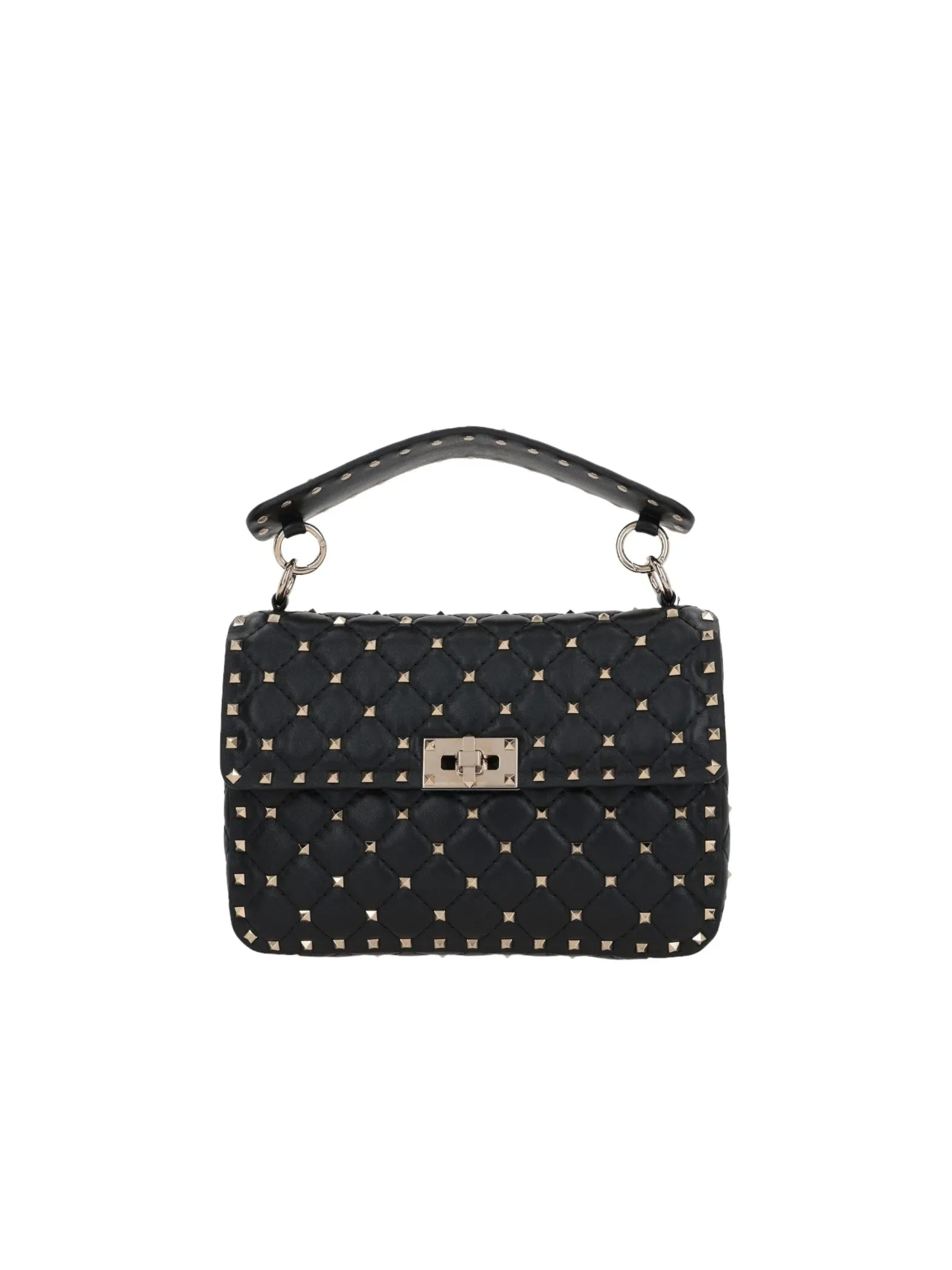 Rockstud Spike Quilted Leather Crossbody Bag