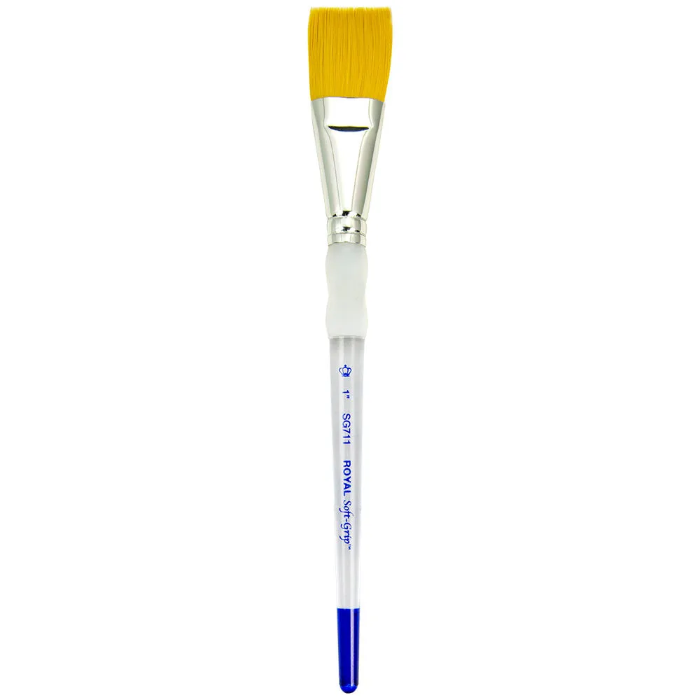 ROYAL BRUSH SG711 Soft Grip Gold Taklon Stroke Brush