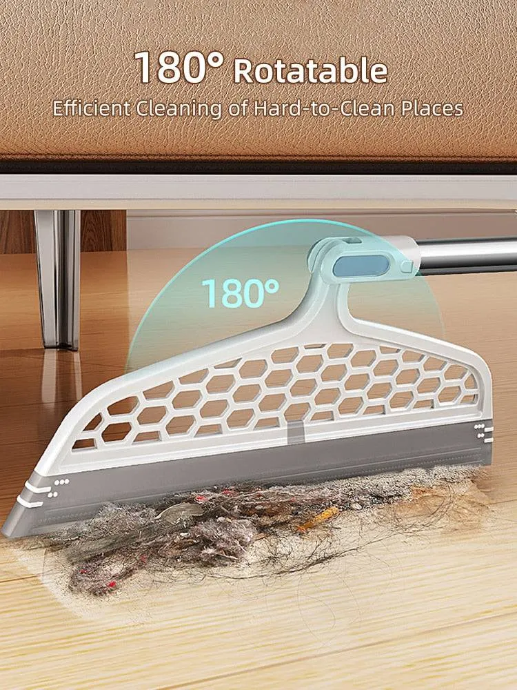 Silicone Broom Lengthen Floor Cleaning Squeegee Pet Hair Dust Brooms Bathroom Floor Wiper Household Cleaning Tools
