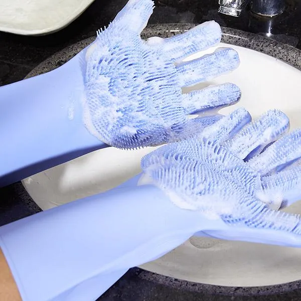 Silicone Brush Cleaning Gloves