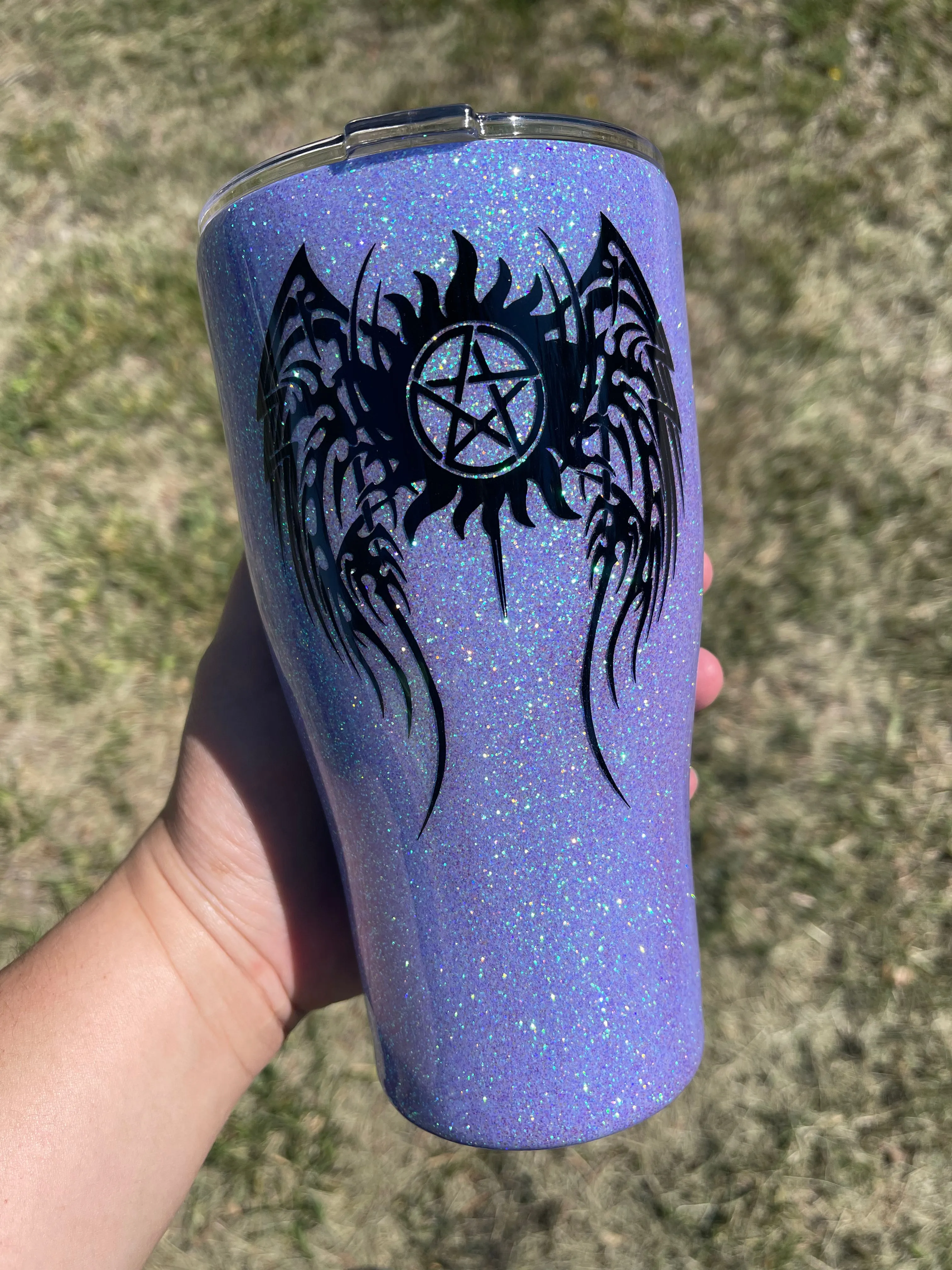 SPN 30oz Curved Glittered tumbler