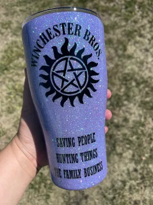 SPN 30oz Curved Glittered tumbler