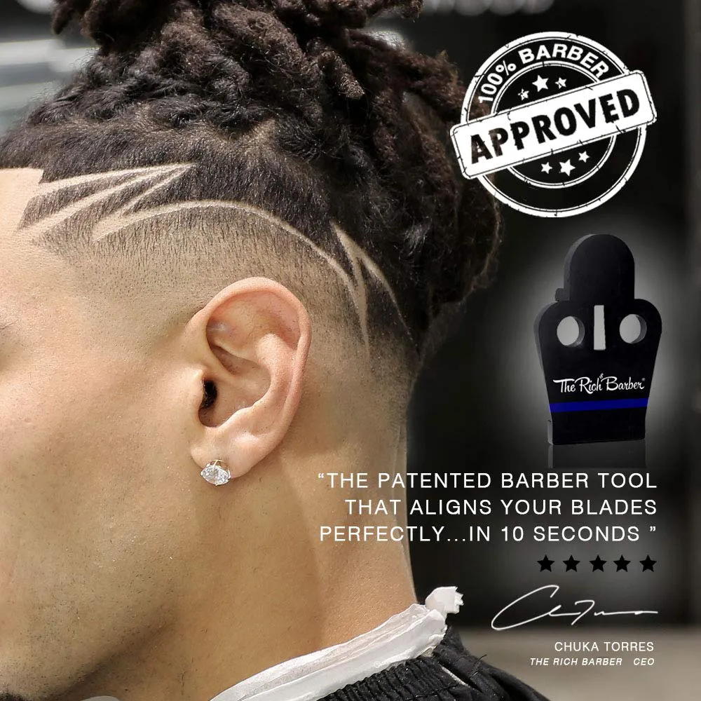 The Rich Barber On The Money 10 Second Blade Setter | Zero Gap Tool for Sharper Lines, Cleaner Fades & Precision Detail | Full Precision Shave in Seconds (Compatible with GTX Deeptooth