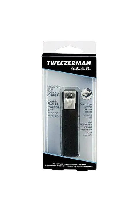 Tweezerman Men's Precision Grip Toenail Clipper, Black