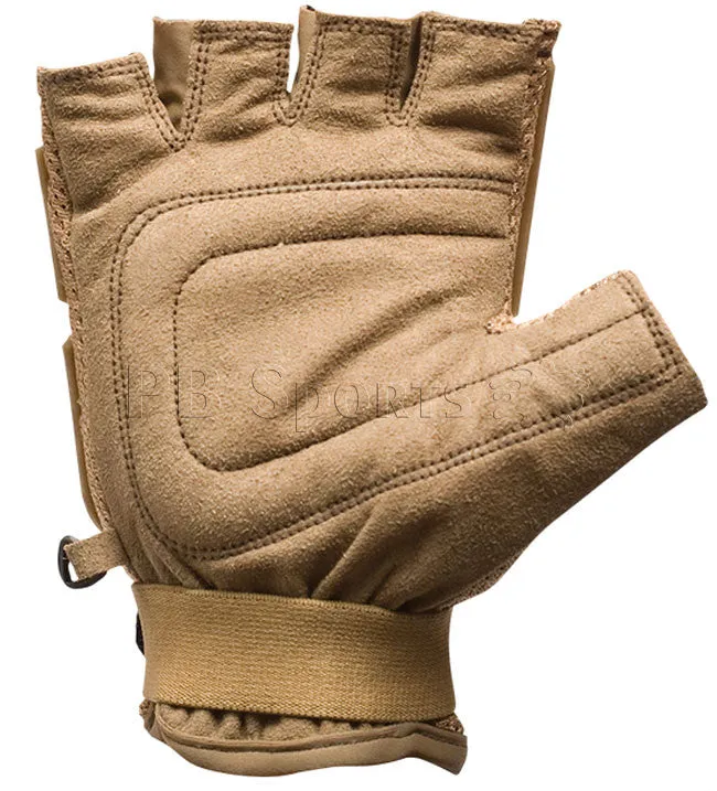 Valken V-Tac Half Finger Plastic Gloves - Tan