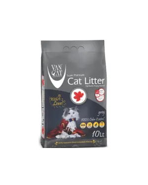 Van Cat White Bentonite Clumping Cat Litter Grey 10Kg