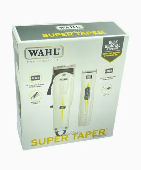 Wahl Super Taper Cordless Clipper And Trimmer Combi Set