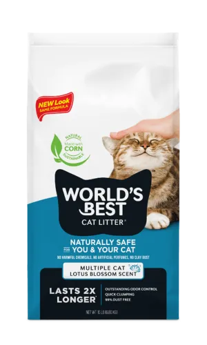 World's Best Cat Litter Multiple Cat Lotus Blossom Scented, Cat Litter
